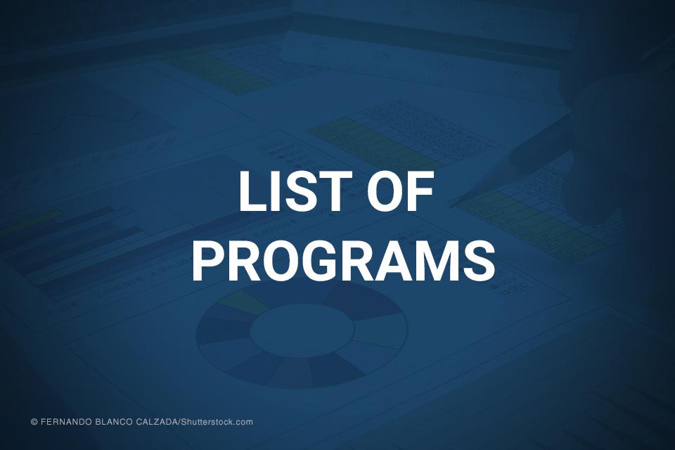 List of Programs
