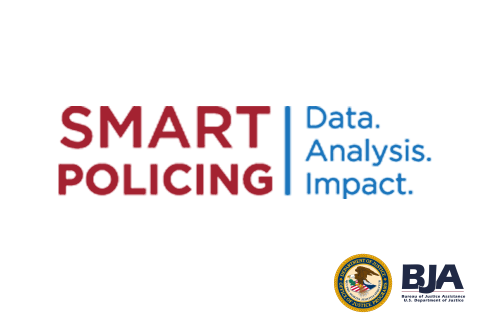 Smart Policing Initiative logo with BJA logo and OJP seal