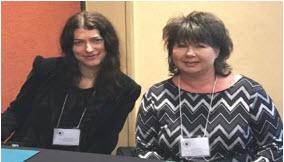 COPE Mentoring Specialist Candace Ryan-Schmid (left) and COPE Program Manager Kara McAllister at the 2017 Arizona Probation, Parole, and Corrections Association conference