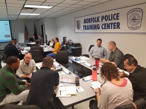 Norfolk (VA) police officers received VALOR Initiative resilience training in December 2018